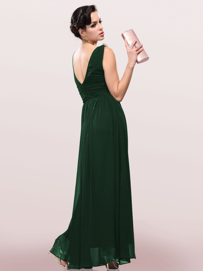 элегантное зеленое платье